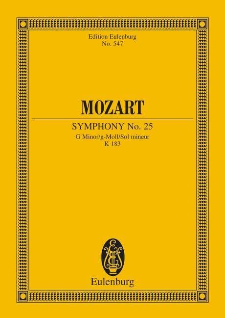 Sinfonie Nr. 25 g-Moll: KV 183. Orchester. Studienpartitur. (Eulenburg Studienpartituren) Sheet Music