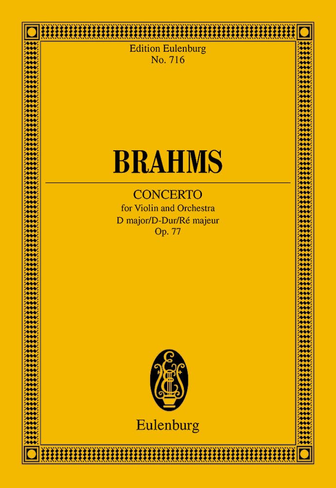 Konzert D-Dur: op. 77. Violine und Orchester. Studienpartitur. (Eulenburg Studienpartituren) Sheet Music