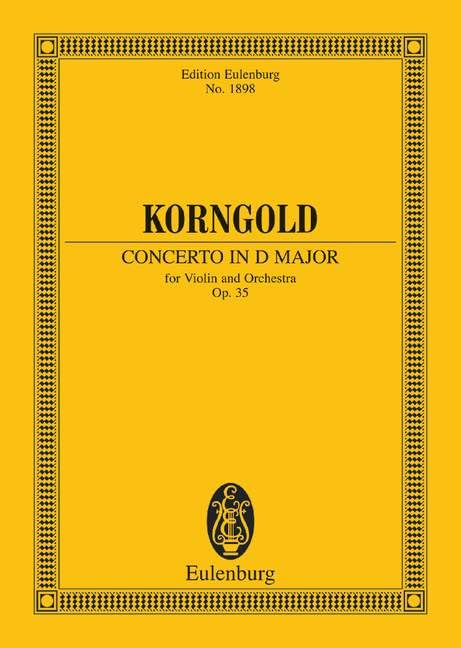 Konzert D-Dur: für Violine und Orchester. op. 35. Violine und Orchester. Studienpartitur. (Eulenburg Studienpartituren) Sheet Music