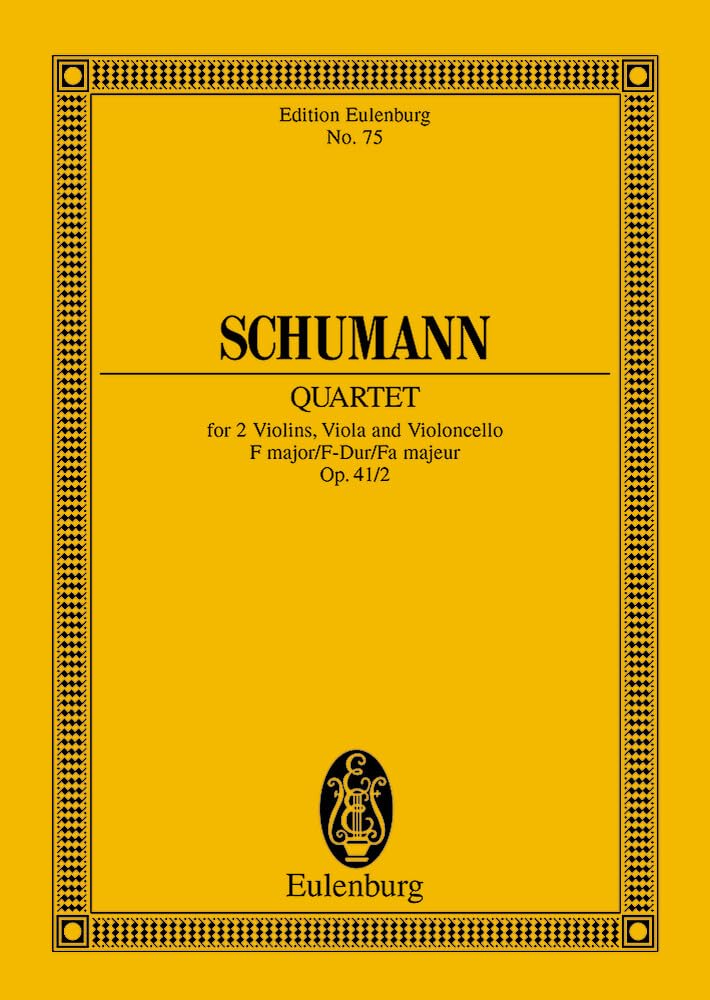 Streichquartett F-Dur: op. 41/2. Streichquartett. Studienpartitur. (Eulenburg Studienpartituren) Arts & Music
