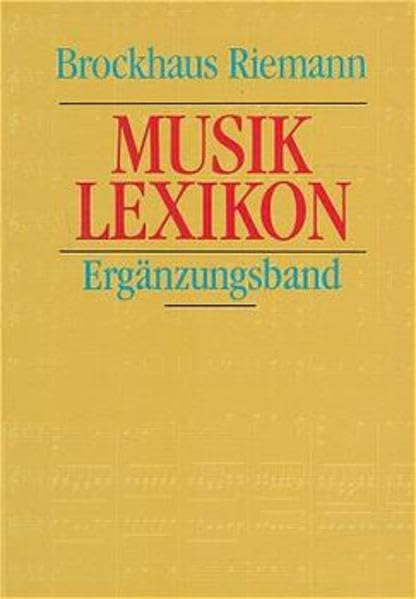 Brockhaus Riemann Musiklexikon: Aktualisierter Ergänzungsbd. A - Z (SP 8359) Sheet Music