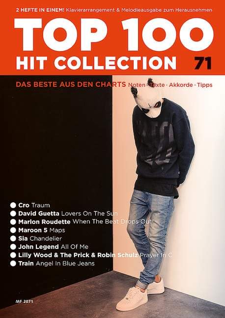 Top 100 Hit Collection 71: 8 Chart Hits: Prayer In C - Chandelier - All Of Me - Lovers On The Sun - When The Beat Drops Out - Maps - Traum - Angel in ... Band 71. Klavier / Keyboard. (Music Factory) Sheet Music