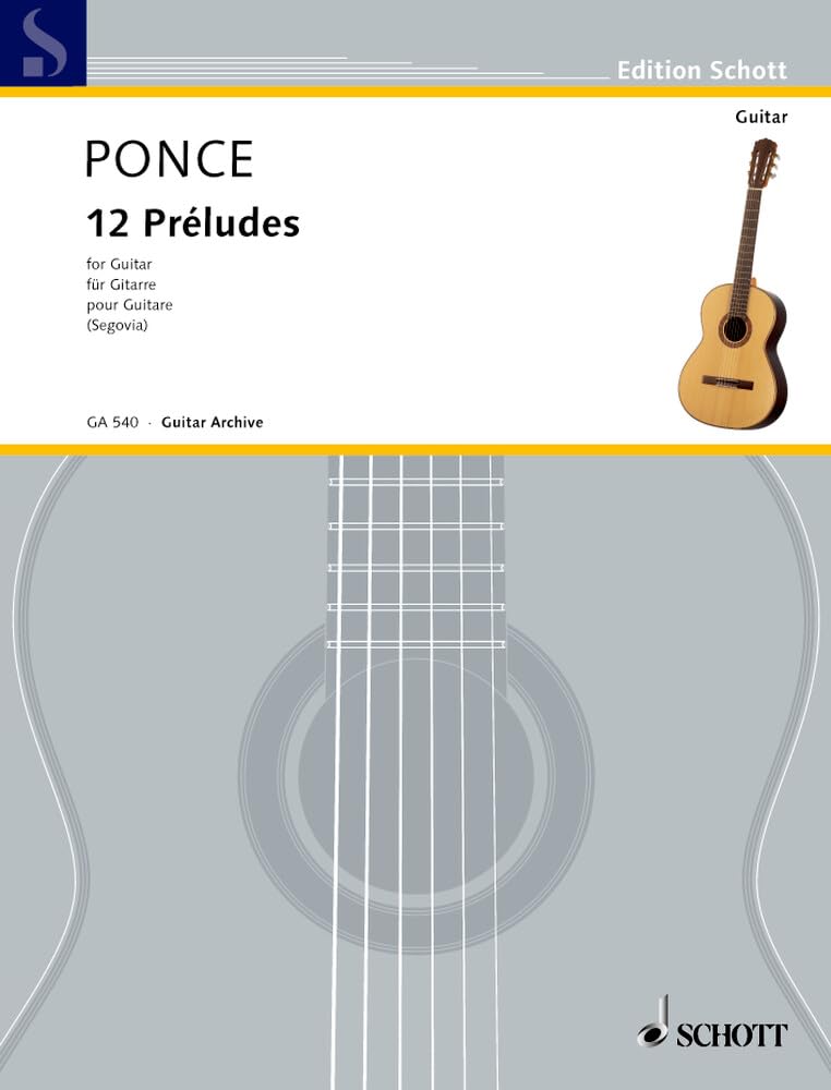 12 Préludes: (Easy Etudes). guitar. book