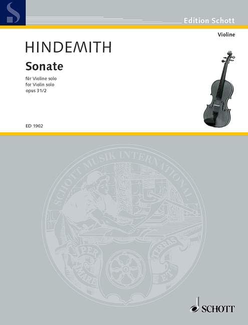 Sonata: Es ist so schönes Wetter draußen. op. 31/2. violin. book