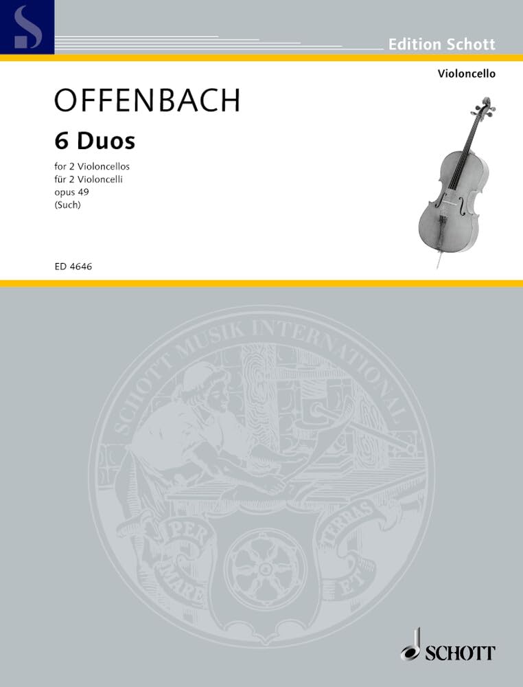 6 Duos: (erste Lage). op. 49. 2 Violoncelli. (Edition Schott) Sheet Music
