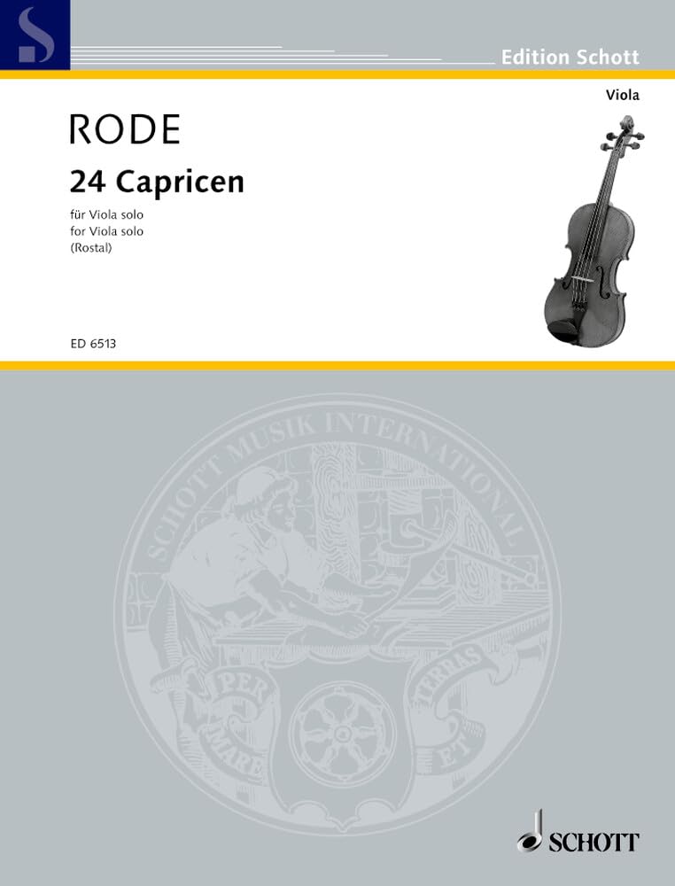 24 Capricen: in Etüdenform (in den 24 Tonarten). Viola. (Edition Schott) Art & Literature