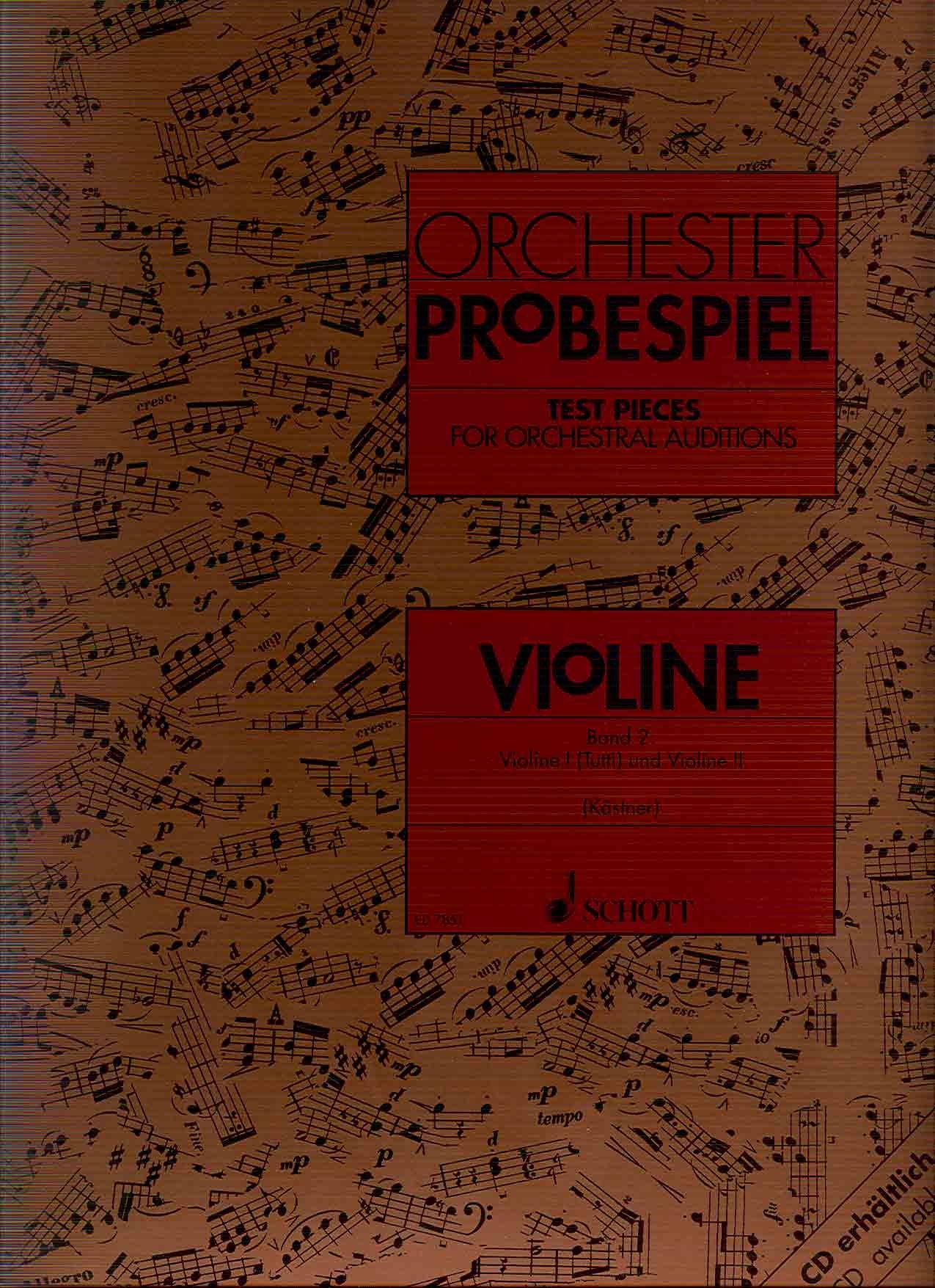 Orchester-Probespiel Violine Sheet Music