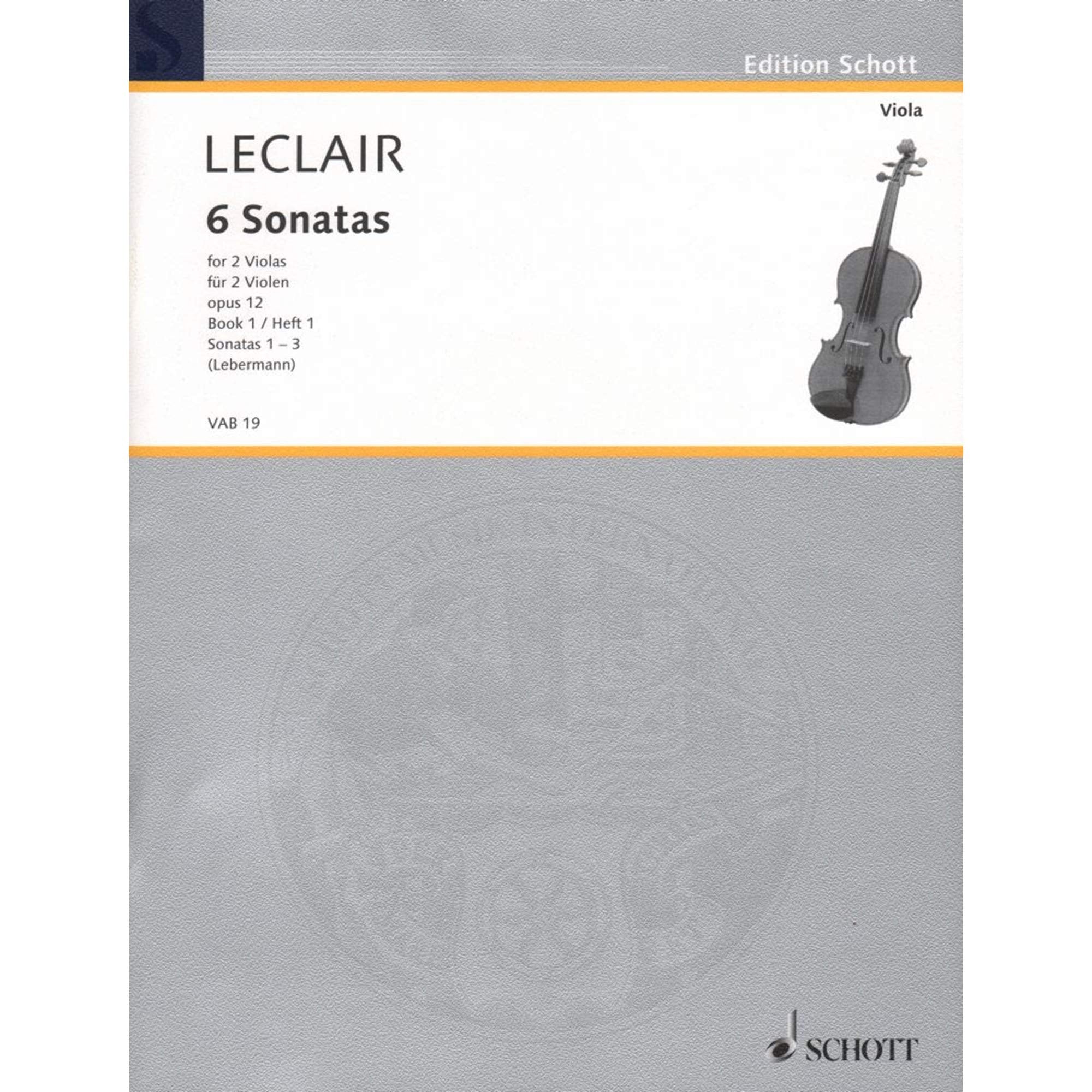 Sechs Sonaten: Sonatas 1-3. op. 12. 2 Violen. Spielpartitur. (Edition Schott, Band 1) Sheet Music