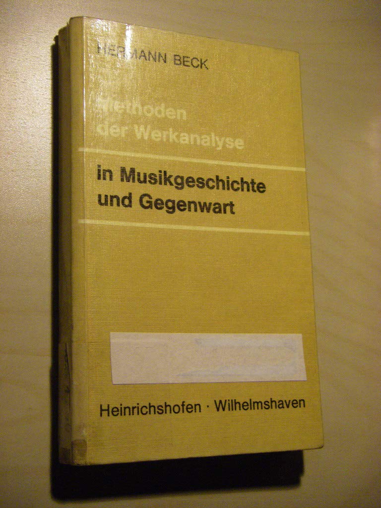 Methoden der Werkanalyse in Musikgeschichte und Gegenwart Sheet Music