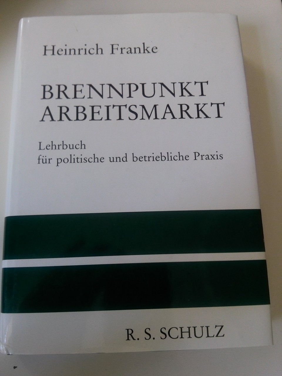 Brennpunkt Arbeitsmarkt: Lehrbuch für politische und betriebliche Praxis Books