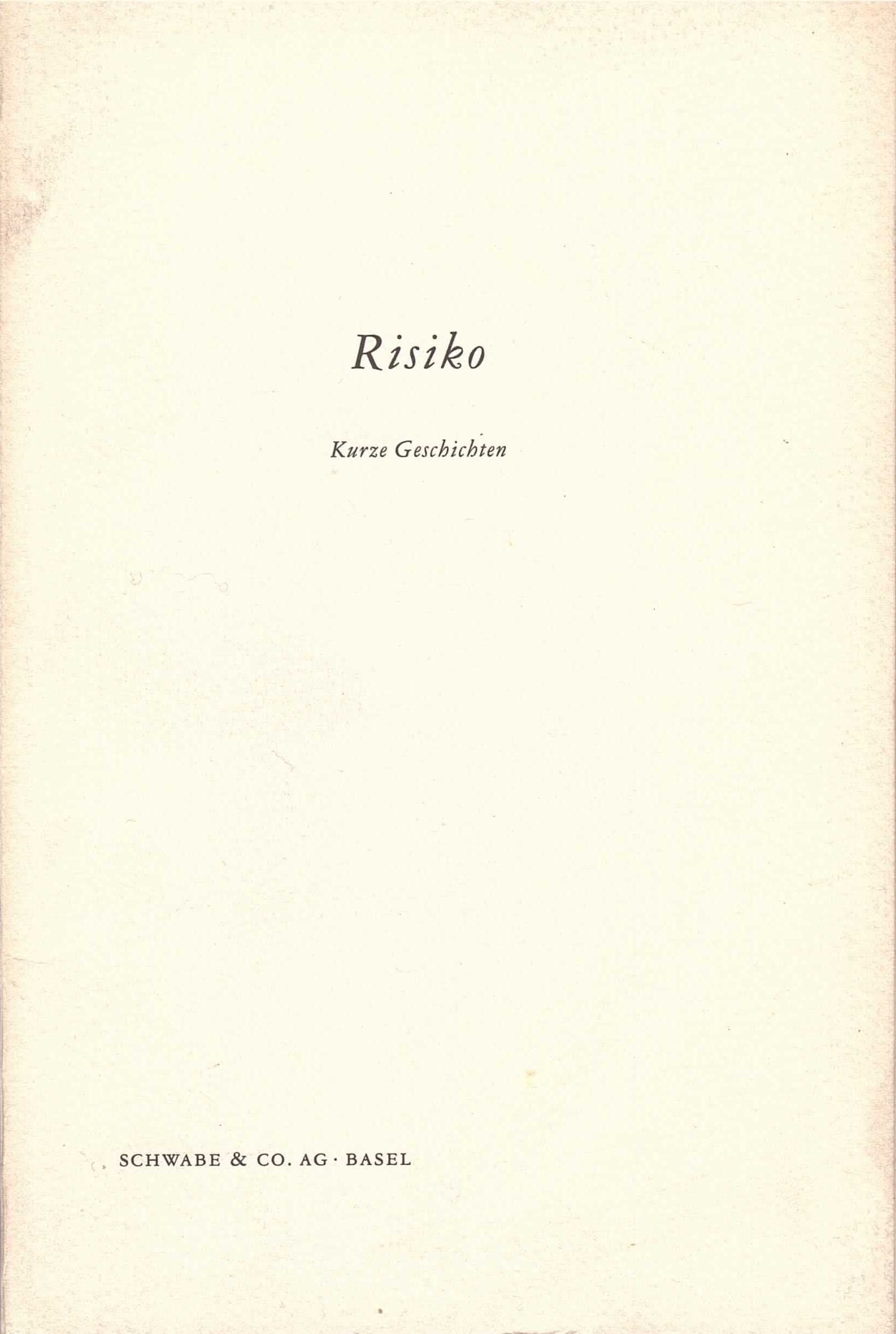 Risiko. Kurze Geschichten (Museum für Gestaltung Basel - Publikationen) Books