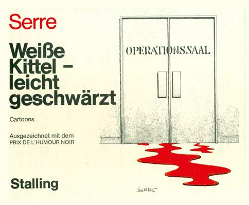 Weisse Kittel, leicht geschwärzt. Cartoons