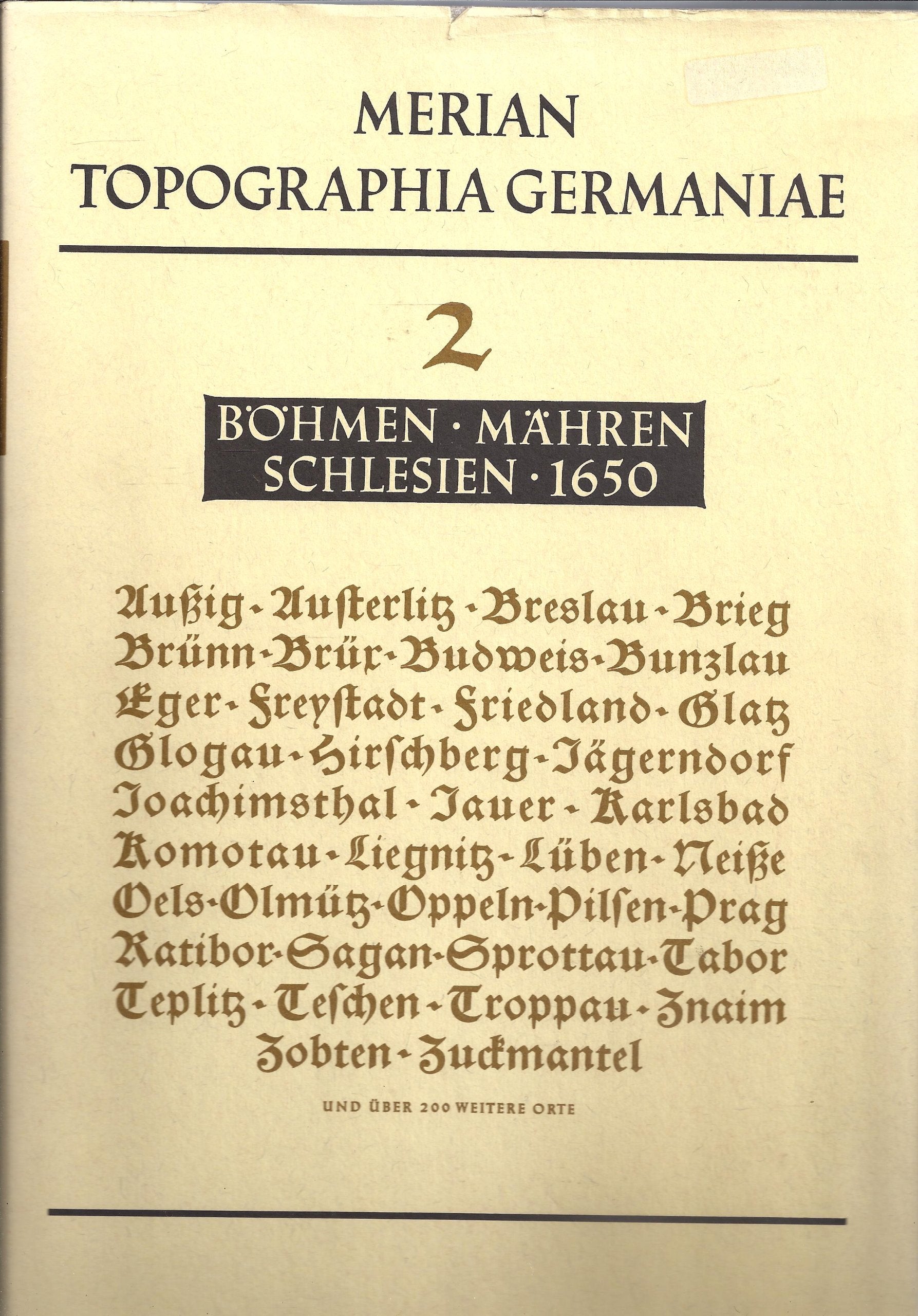 Böhmen / Mähren / Schlesien 1650. M. Z. Topographia Bohemiae, Moraviae et Silesiae Books