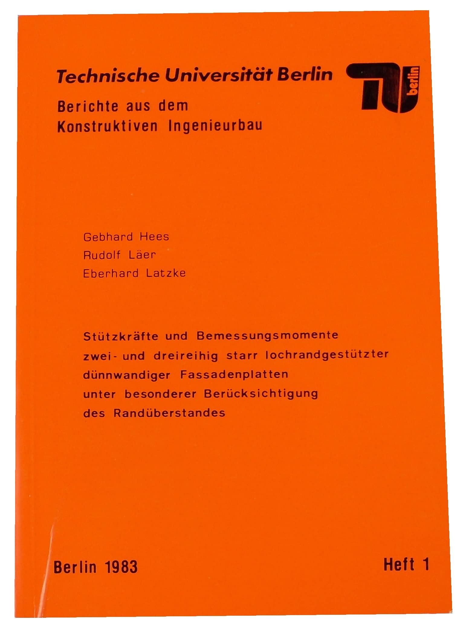 Stützkräfte und Bemessungsmomente zwei- und dreireihig starr lochrandgestützter dünnwandiger Fassadenplatten unter besonderer Berücksichtigung des Randüberstandes Business & Technology