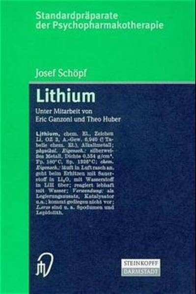 Standardpr Parate Der Psychopharmakotherapie. Lithium book