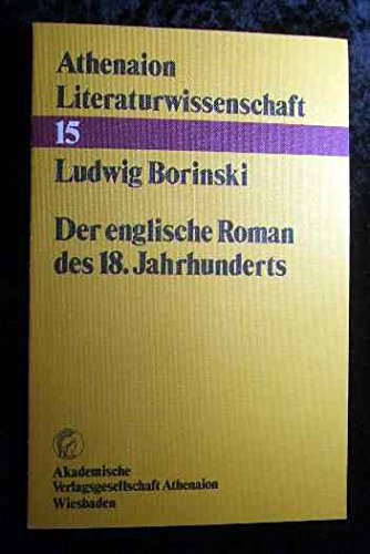 Der englische Roman des 18. Jahrhunderts by Ludwig Borinski Books