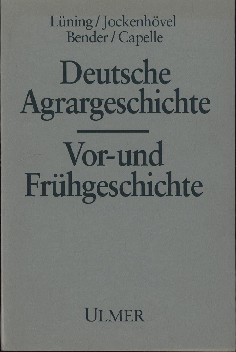 Deutsche Agrargeschichte: Vor- und Frühgeschichte Business, Finance & Career