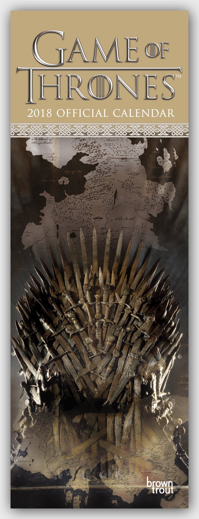 Game of Thrones 2018: Original BrownTrout-Kalender - Slimeline (Slimline-Kalender) Film, Art & Culture