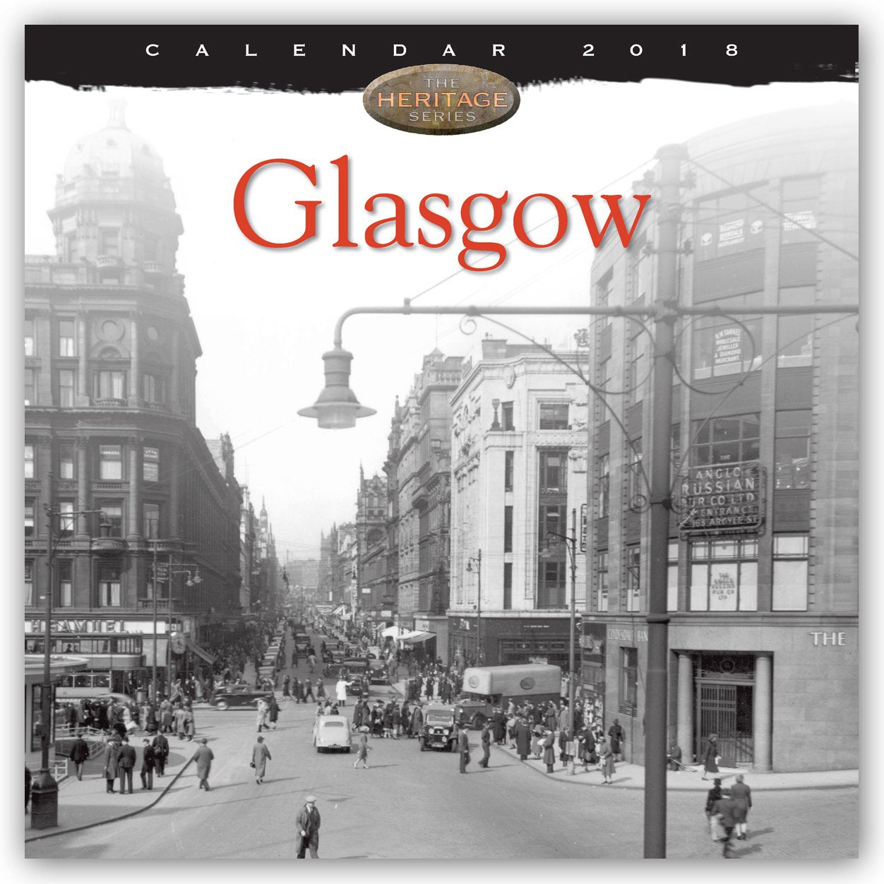 Glasgow schwarz-weiß 2018: Original Flame Tree Publishing-Kalender (Wall-Kalender) Leisure, Home & Garden