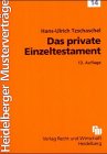 Product Image: Das private Einzeltestament