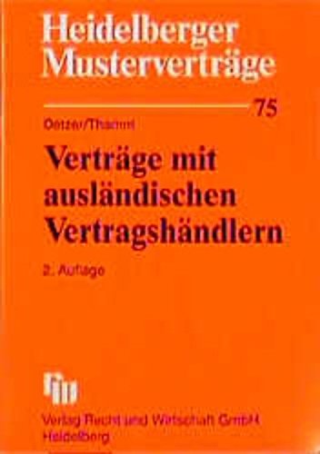 Heidelberger Musterverträge, H.75, Verträge mit ausländischen Vertragshändlern Law