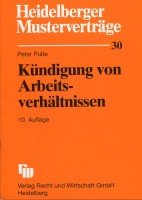 Heidelberger Musterverträge, H.30, Kündigung von Arbeitsverhältnissen Law