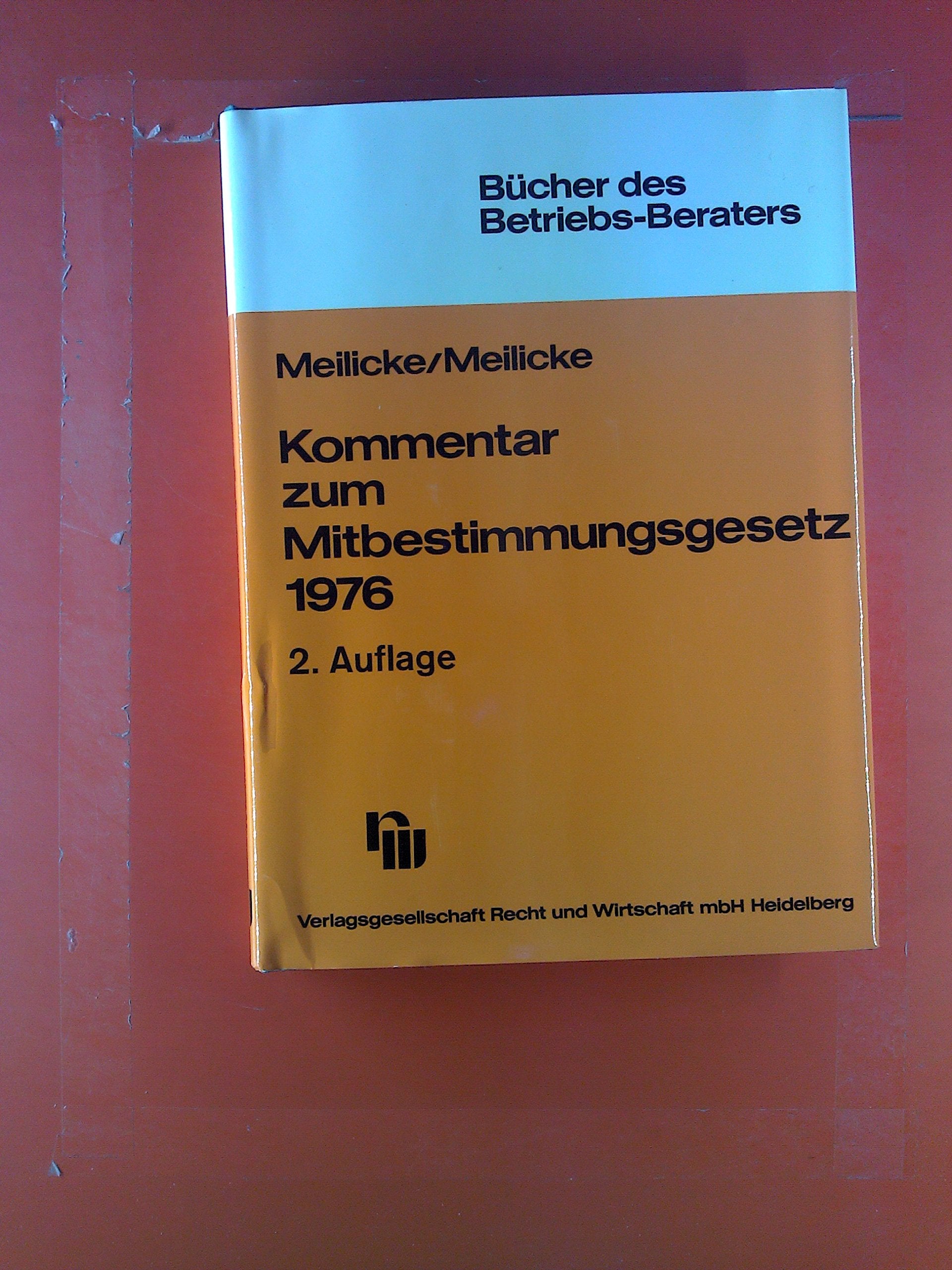 Kommentar zum Mitbestimmungsgesetz 1976 Law