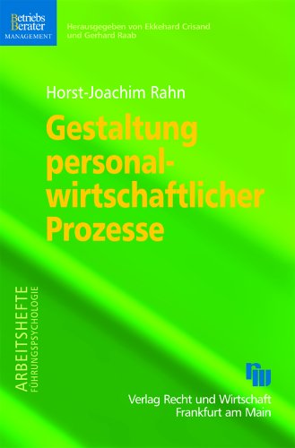 Gestaltung personalwirtschaftlicher Prozesse Law