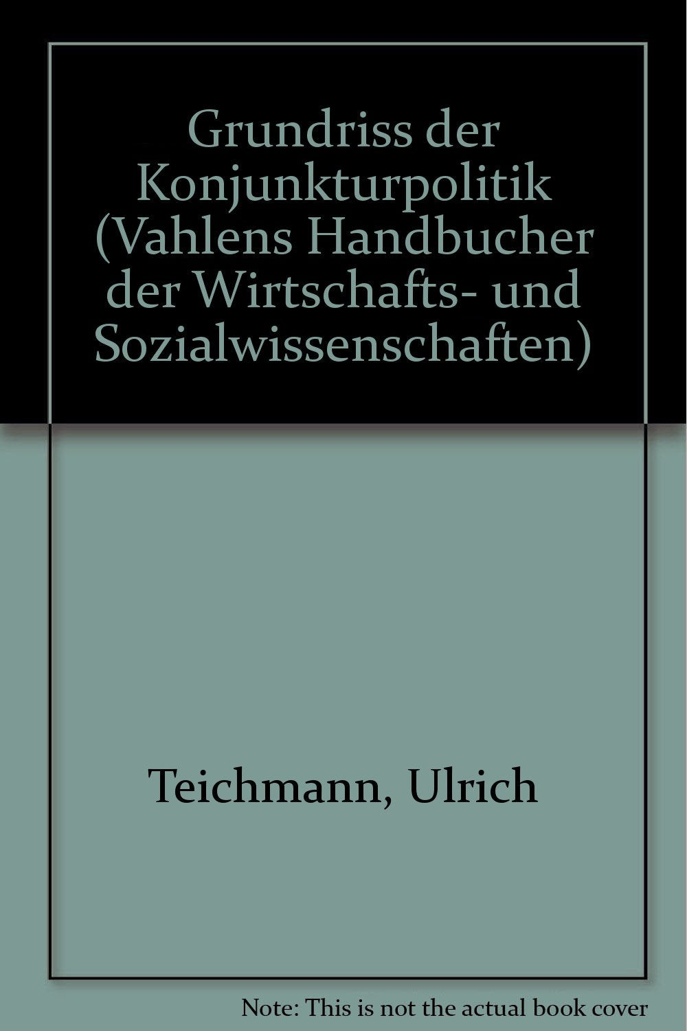 Grundriß der Konjunkturpolitik Politics & Society