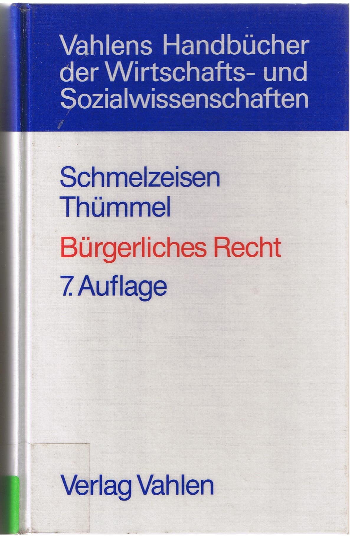 Bürgerliches Recht: Grundriß für das Studium der Rechts- und Wirtschaftswissenschaft (BGB I-III): Grundriß für das Studium der Rechtswissenschaft und Wirtschaftswissenschaft (BGB I-III) Law