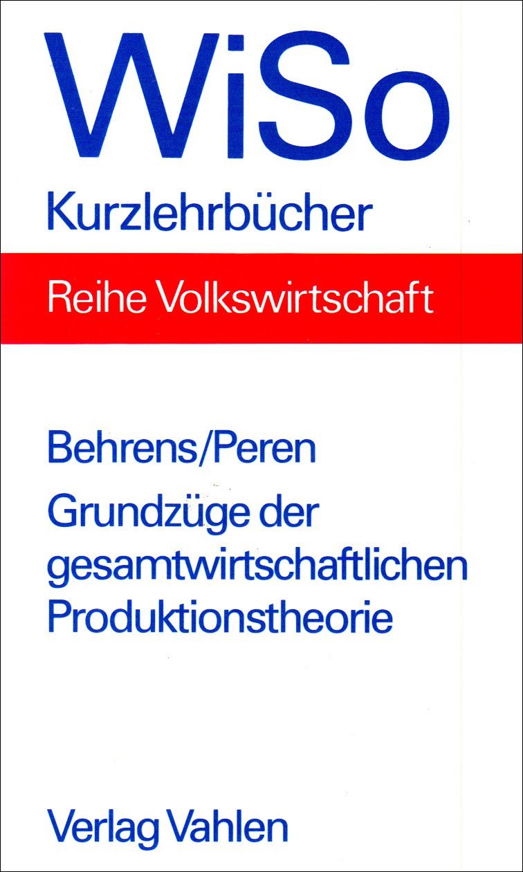Grundzüge der gesamtwirtschaftlichen Produktionstheorie Law