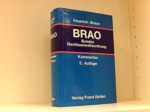 Bundesrechtsanwaltsordnung (BRAO), Kommentar Law