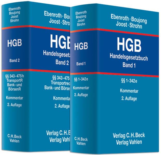 Handelsgesetzbuch: HGB: HGB Gesamtwerk: In 2 Bänden: §§ 1-342e; §§ 343-475h TransportR, Bank- und BörsenR Law
