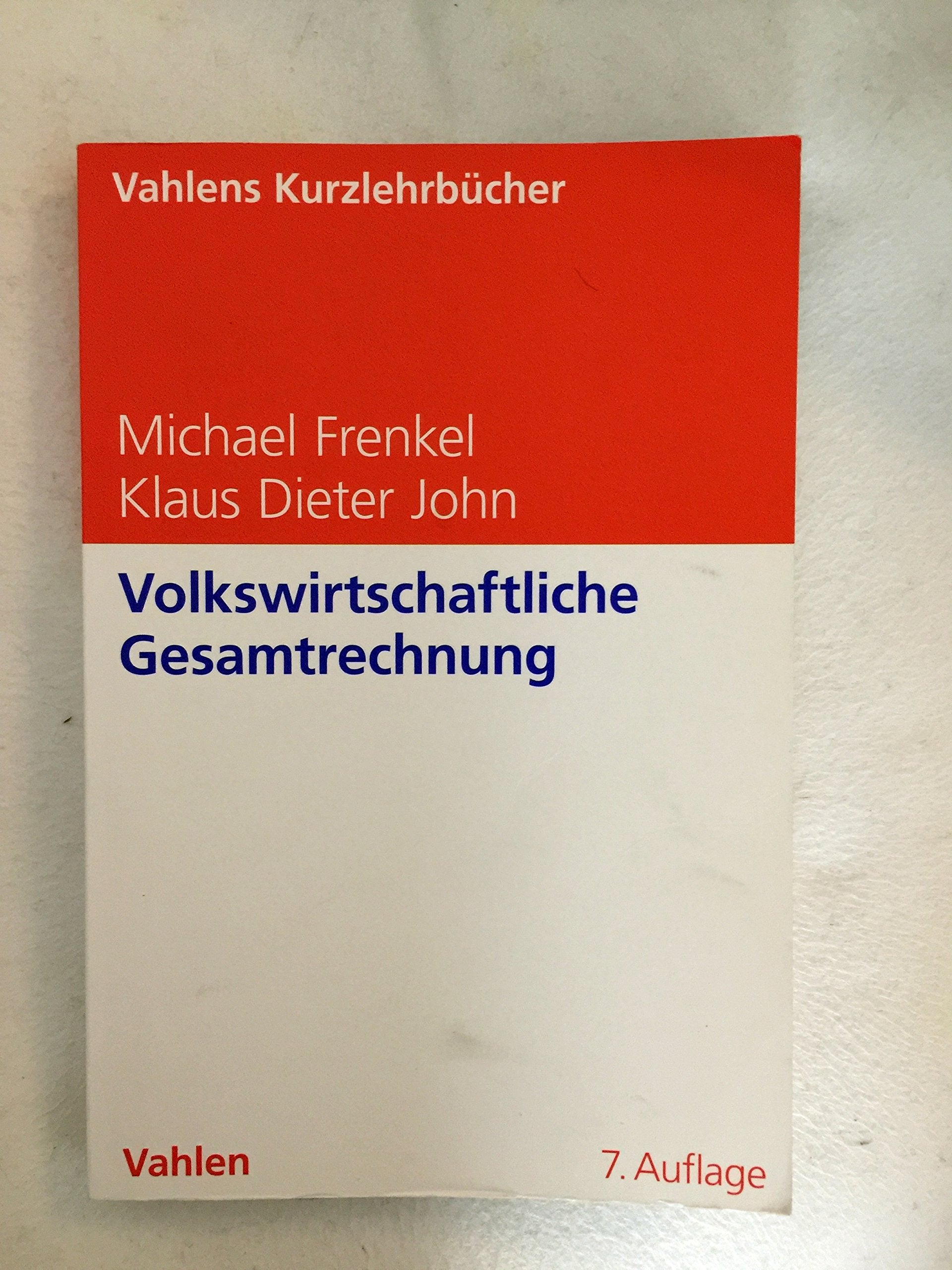 Volkswirtschaftliche Gesamtrechnung (Vahlens Kurzlehrbücher) Law