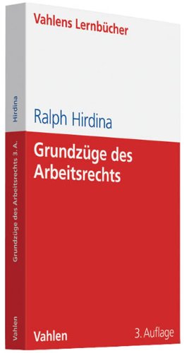 Grundzüge des Arbeitsrechts Law