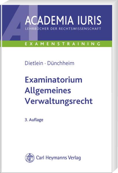 Examinatorium Allgemeines Verwaltungsrecht Law