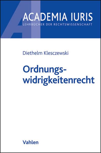 Ordnungswidrigkeitenrecht (Academia Iuris) Law
