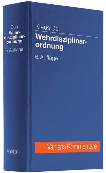 Wehrdisziplinarordnung (Vahlens Kommentare) Law