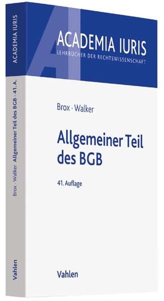 Product Image: Allgemeiner Teil des BGB