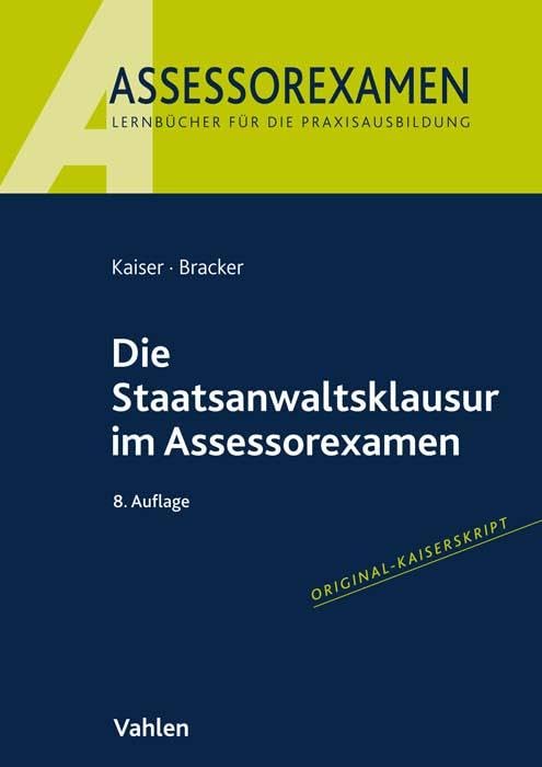 Product Image: Die Staatsanwaltsklausur im Assessorexamen