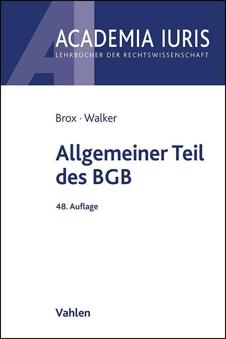 Product Image: Allgemeiner Teil des BGB
