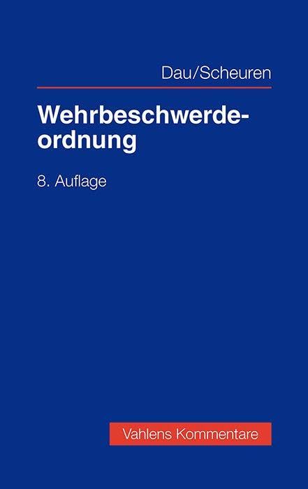 Wehrbeschwerdeordnung: Kommentar (Vahlens Kommentare) Law