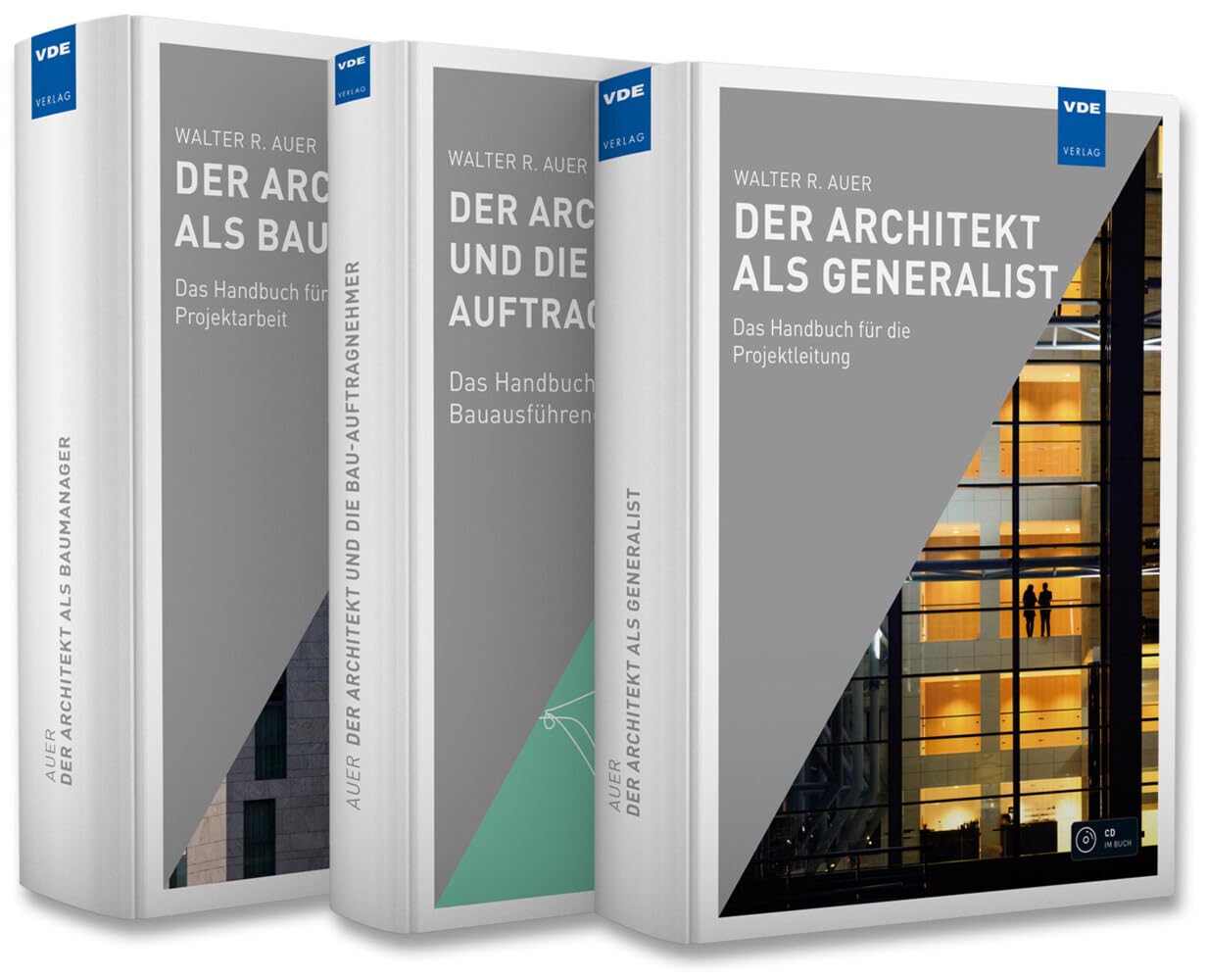 Der Architekt - Handbücher für die Praxis (Set): Set bestehend aus: Fachbücher "Der Architekt als Generalist" und "Der Architekt als Baumanager" sowie "Der Architekt und die Bau-Auftragnehmer" Law