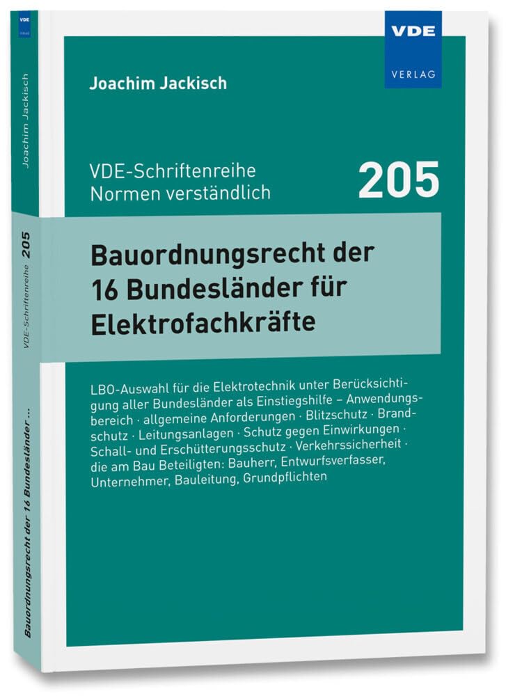 Bauordnungsrecht der 16 Bundesländer für Elektrofachkräfte Books
