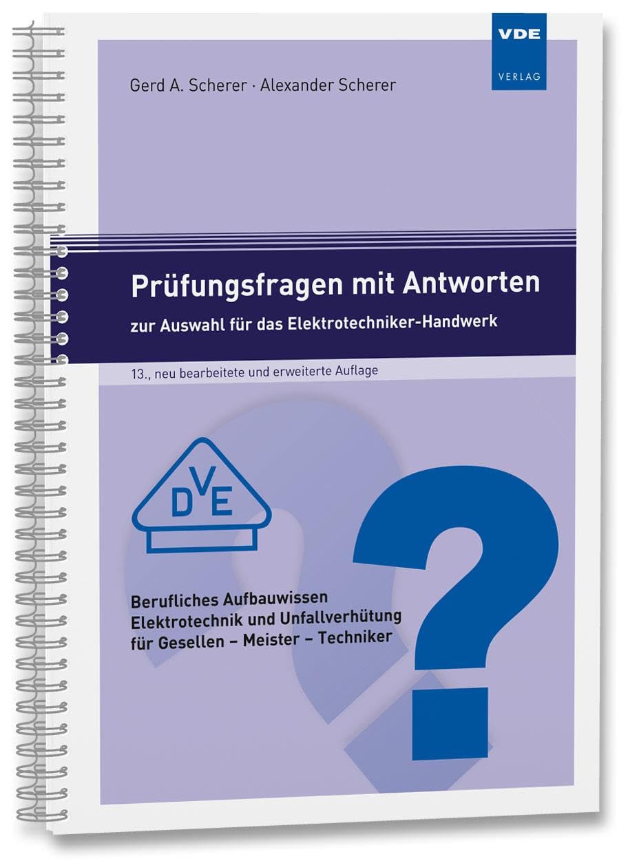 Prüfungsfragen mit Antworten zur Auswahl für das Elektrotechniker-Handwerk Books