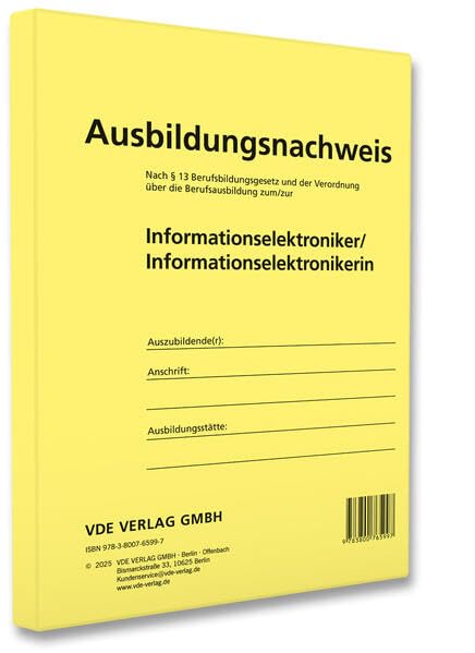 Ausbildungsnachweis Informationselektroniker/ Informationselektronikerin Computer Science
