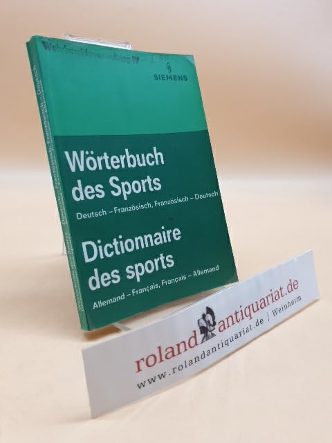 Wörterbuch des Sports. Deutsch-Französisch, Französisch-Deutsch. Foreign Languages ​​& Dictionaries