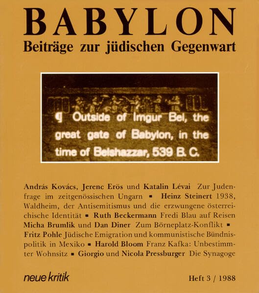 Babylon / Babylon 3: Beiträge zur jüdischen Gegenwart (Babylon: Beiträge zur jüdischen Gegenwart) Religion & Esotericism