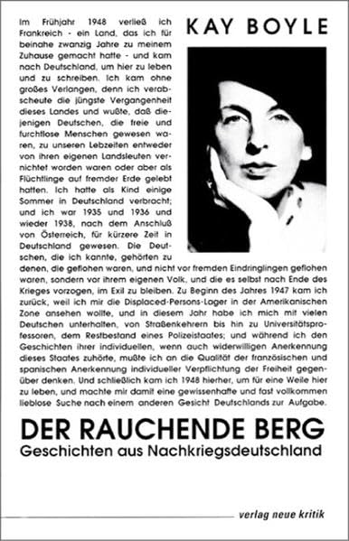 Der rauchende Berg: Geschichten aus Nachkriegsdeutschland Film, Art & Culture