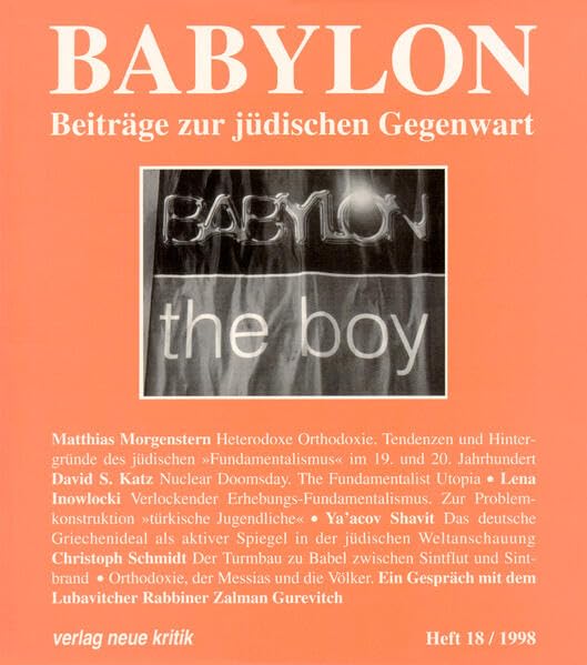 Babylon, Beiträge zur jüdischen Gegenwart, Heft 18 Religion & Esotericism